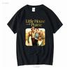 T-shirt La Casa sulla Prateria Miniatura Vecchio West Amante dei Libri Vintage Lavato Leggermente Comodo Abbigliamento Firmato Unisex