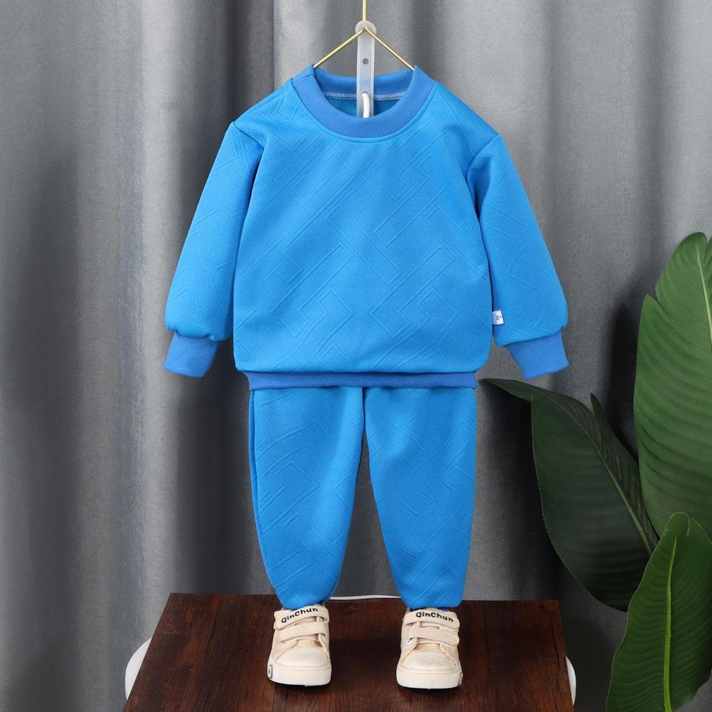 Baby Warm Sets Spring Autumn Trendy Suit Boys Girls Sweatshirt Outfit Kids Cotton Top Casual Sports Pants