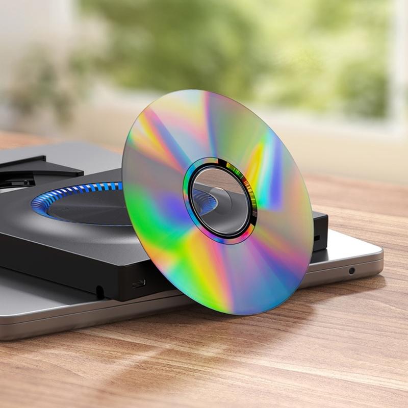 Portable External Dvds Drive Burners With USB3.0 And Type C Connectivity 5Gbps Speed Compatible for Laptop PC Computer