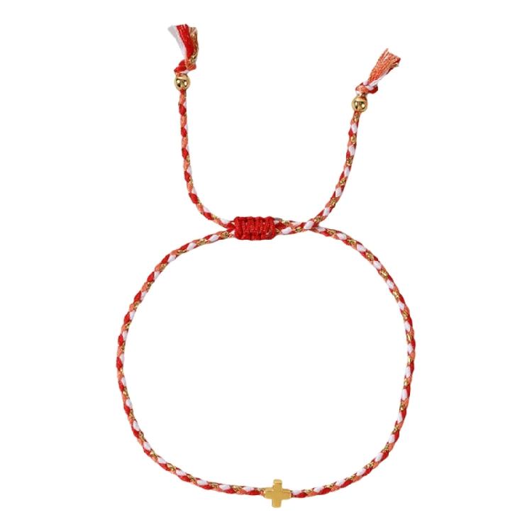 Bohemian Inspire Cotton Rope Crosses Bracelet Adjustable Designs Jewelry Accessory for Trendy Adults Everyday Wear