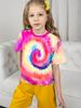 2026 Strój Tie-Dye dla Dzieci Ubrania dla Dzieci Wersja dla Chłopców Kolorowa Koszulka Dziecięca Top z Krótkim Rękawem Koszulka Dziecięca Odzież Dziecięca