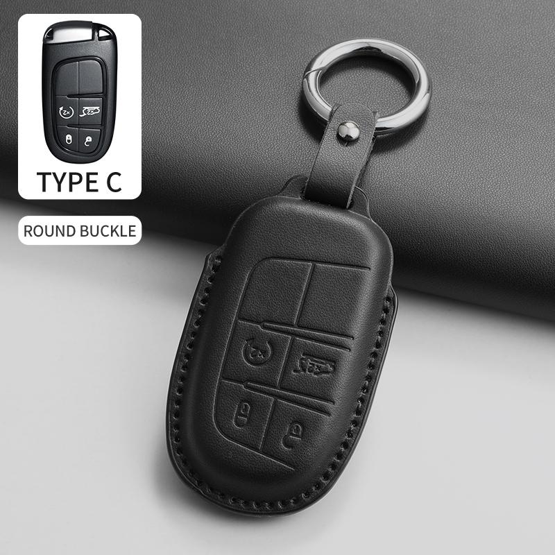 Car Key Case Cover Shell for Jeep Chrysler 300 200 Cherokee Wrangler Compass Renegade Fiat 500X Car Remote Key Shell Accessories