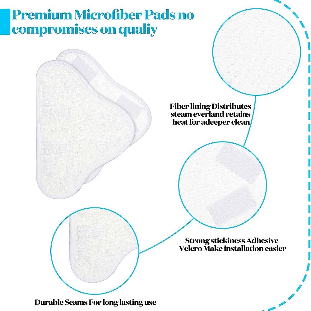 2PCS Replacement Steam Mop Microfiber Cloth Pad for Shark Mop H2O Mop X5 Triangular Drag Cleaner Cloths