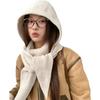 Korean Balaclava Bonnet Skullies Beanies Women One-piece Knitted Thickened Warm Neck Protection Winter Accessories Elastic Cozy