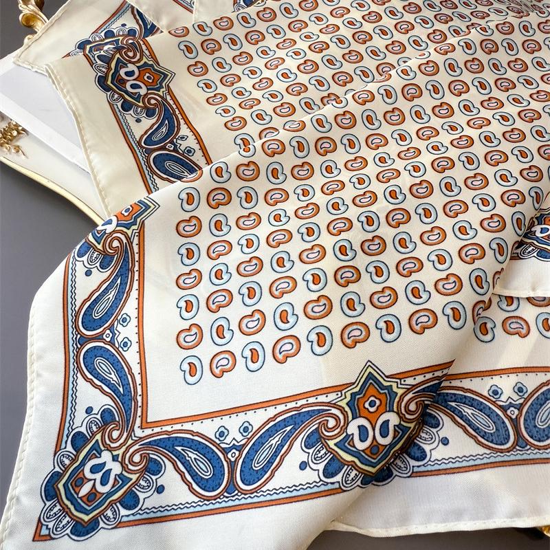 70*70cm Luxury Square Scarves Women's Silk Scarf Bandana Neckerchief Neckties Hairbands Foulard Shawl Fashion