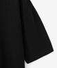BLOND9 Mesh Pk Round Neck Short Sleeve Knit_Black