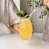 Pineapple Cup High Borosilicate Transparent Glass Heat-resistant Single Layer Cocktail Home Bar Hospitality Juice Cold Drink Cup
