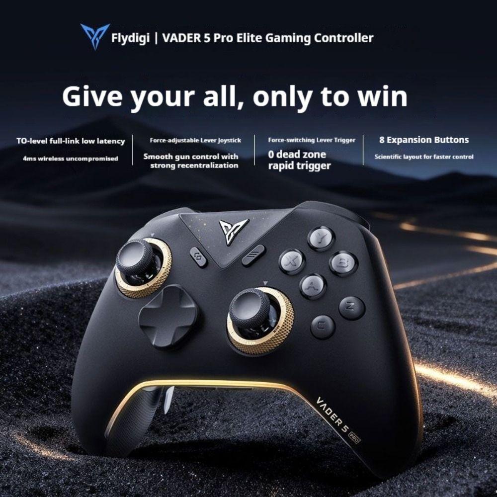 Flydigi Vader 5 Pro Wireless Game Controller with Charging Dock 2 Pro and Elite Carrying Bag