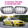 Carbon Fiber Front Hood Kidney Luxury Grill Grille Snap-on For BMW E46 Coupe Convertible M3 2 Doors 1998 1999 2000 2001 2002