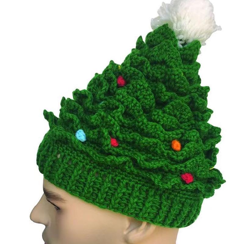 Handmade Knitted Christmas Parent-Child Hat - Warm Creative Winter Holiday Accessory