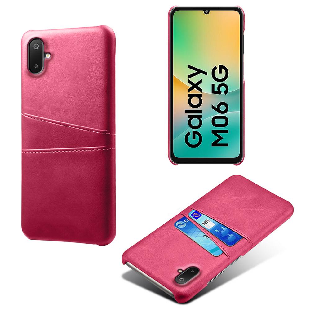 For Samsung Galaxy A06 5G/M06 5G Case Dual Card Slots PU Leather + Hard PC Phone Cover