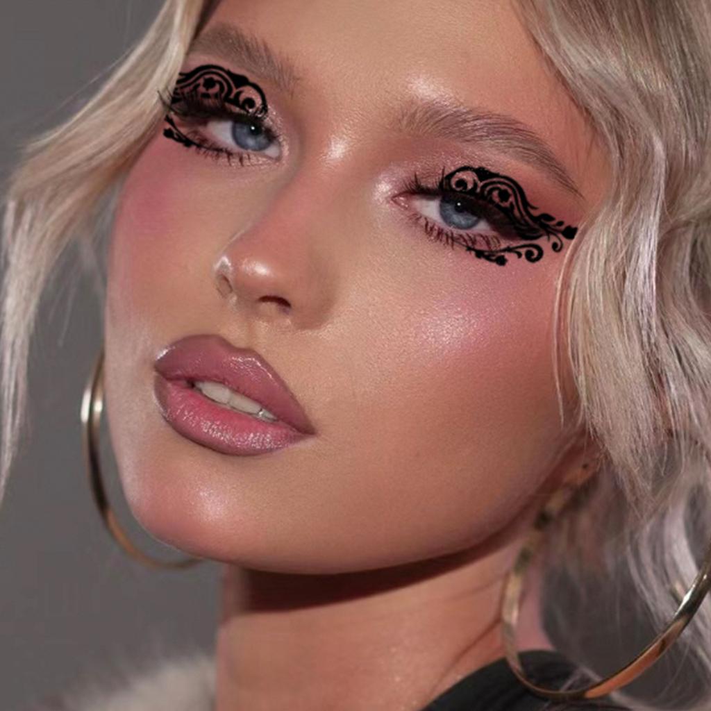 Augenwinkel-Aufkleber Spitze Augen-Tattoo-Aufkleber Gesichtsparty Lidschatten Make-up Tattoo-Aufkleber