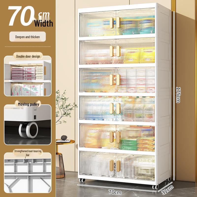 Transparenter Doppeltür-Aufbewahrungsschrank für Schuhe, Schlafzimmer, Wohnzimmer und Snacks