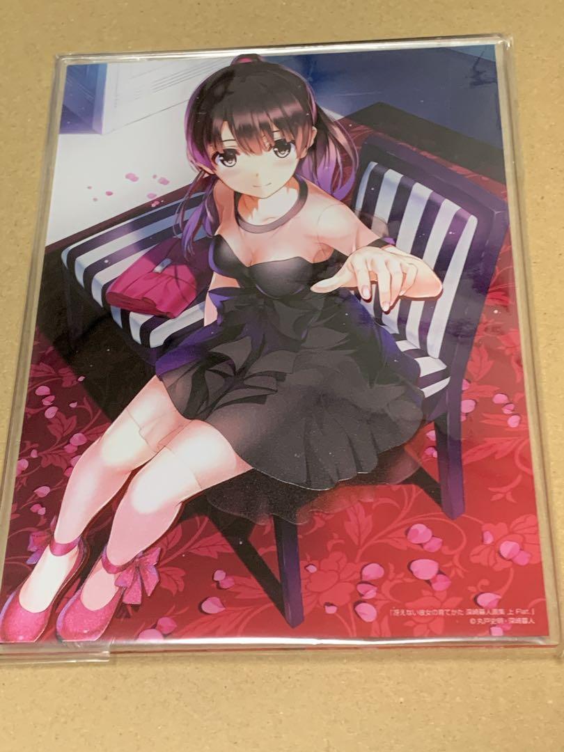 

[USED] Kato Megumi A5 size acrylic plate Animate limited set bundled bonus