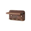 Attractive Wall Mount Key Rack 4 Durable Brass fasteners And Wooden Shelf For Keys Accessories Mail Arrangement