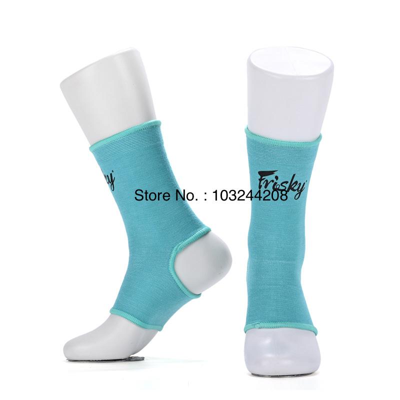 2 Pcs Boxing Ankle Brace Breathable Fighting Foot Protector Muay Thai Combat Ankle Support Compression Socks Gym Sparring Anklet S светло-синий