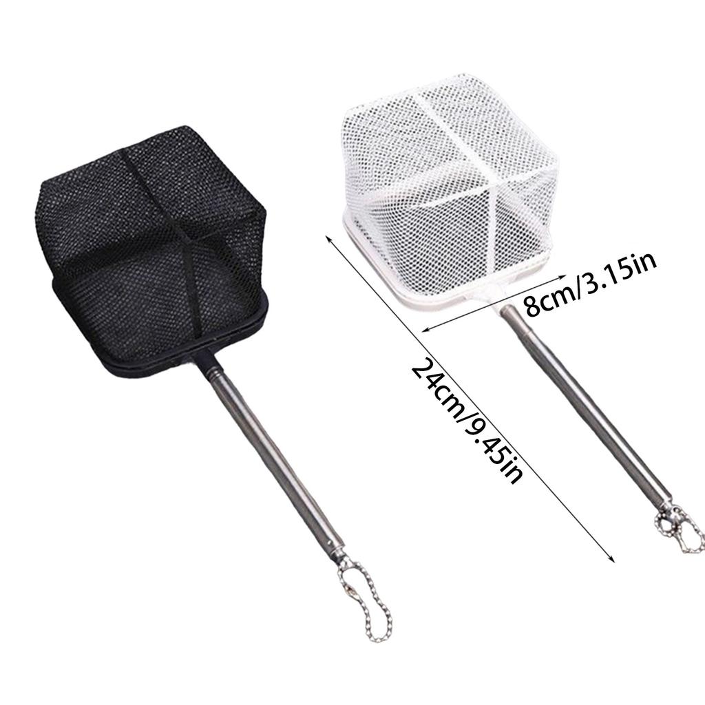 Fish Net for Fish Tank Telescopic Rod with Removable Head for Catching Shrimp Crab Commercial Use with Suction Cup