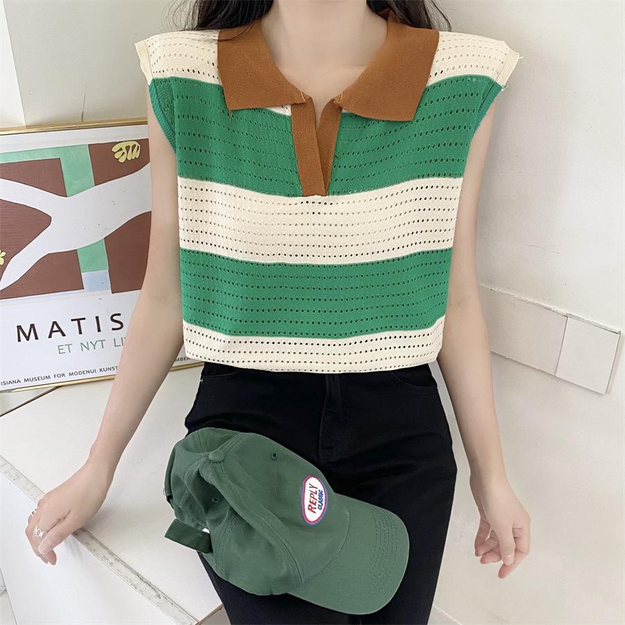 

Вільний Светр В язаний З Лацканами З Вирізами Жіночий Дизайнерський Без Рукавів З Підплічниками Топи Повсякденний Базовий Приталений Пуловери Футболки One size зелений