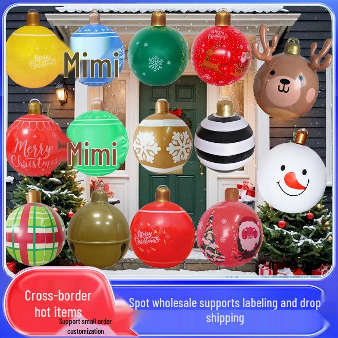 Inflatable Christmas Candy Cane Courtyard Decoration: Festive Outdoor Ornament for Parties