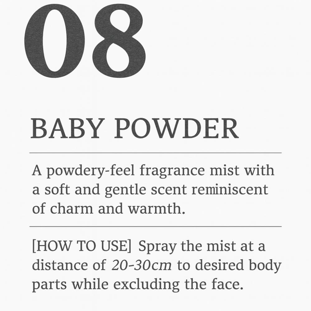 15ml Perfumowana mgiełka kieszonkowa – zapach „Pudru dla dzieci Aqua” (Przenośny, Miękki i Odświeżający)