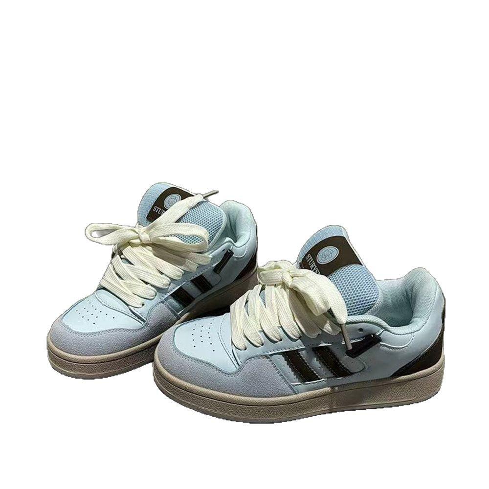 Spring Versatile New Niche Original Platform Lake Blue Bread Shoes Student Lightweight Casual Skateboard Shoes Women
