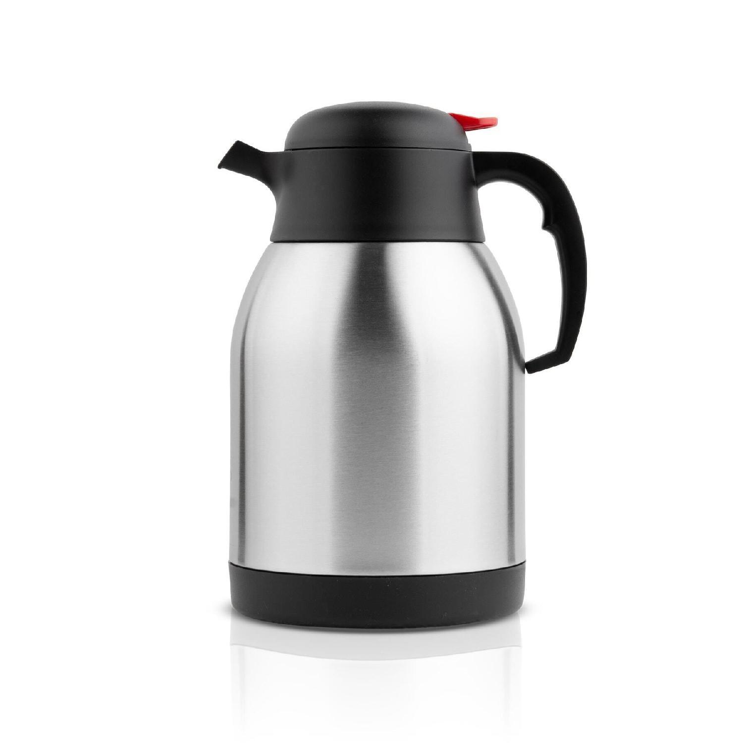 

Premium Stainless Steel 2 Lt Picnic Camping Office Tea Coffee Thermos чорний