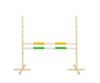 Jumping Obstacle for Hobby Horse 120cm, Two Beams - Yellow and Green
