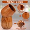 2 Stück Holz Bourbon Trinkglas 250ml Holz Whiskey Tumbler Kreatives Whiskey Bourbon Glas Vintage Holz Bourbon Gläser