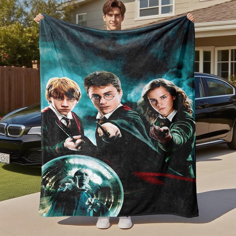 1pc Harry Potter Voldemort Hermione Granger Outdoor Flannel Throw Blanket All Season Soft Warmth,Home Decor 1031121