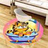 1pc Garfield taking a bath Round carpet, Made of Polyester,Perfect for Decorating Office Chairs, Living Rooms,fplt170