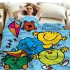 1PC Mr. Men Little Miss Custom Name Patterned Flannel Blanket Suitable For All Seasons for Home Decor Warmth and Comfort Gifts Holiday Present