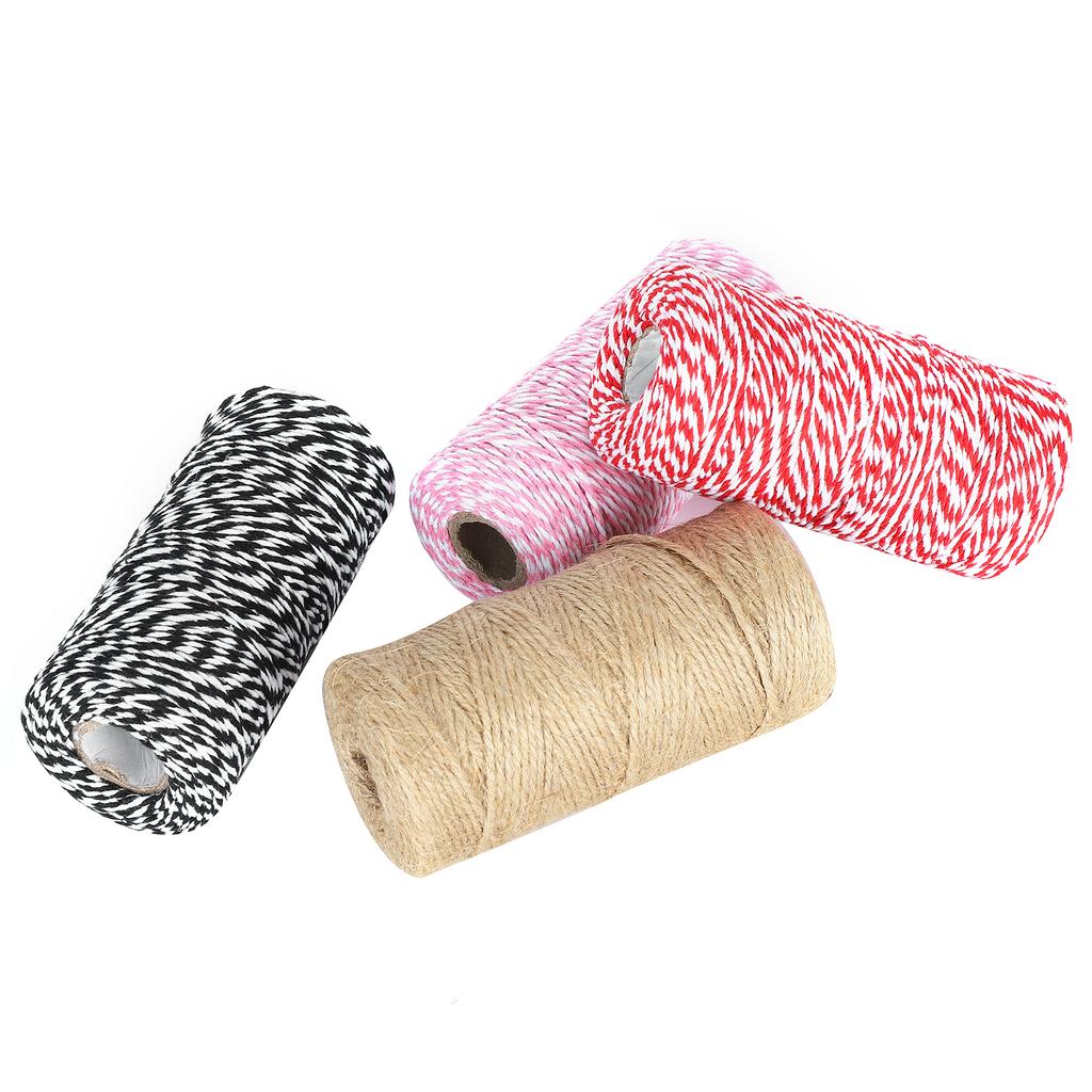 4Pcs Wrapping String Rope Twisted Cotton Baker Twine Cord DIY Craft Hand Made Supplies