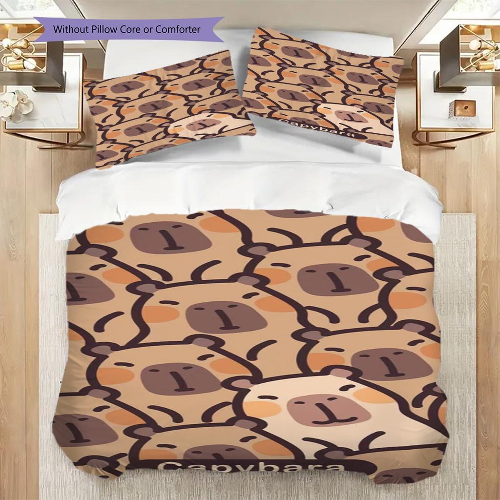 Whimsical Lemon Charms Three-piece set (1 * duvet cover + 2 * pillowcase, without core) 2D Flat Bedding set Duvet cover and pillowcase