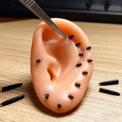 Ear Blackheads Remover Toy with Tweezers Anxiety Stress Relief Acne Popping Blackheads Removal Toy