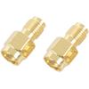 2PCS RF coaxial coax adapter SMA female to RP-SMA male