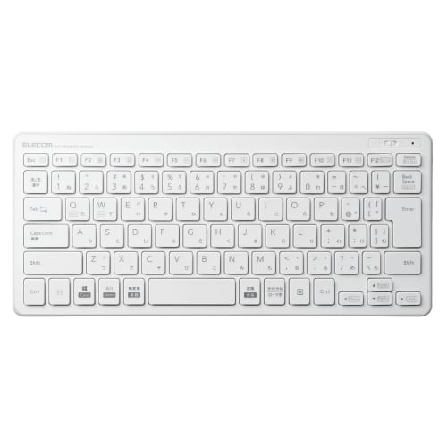 ELECOM Keyboard Wireless (Receiver Included) Pantograph Mini Keyboard White TK-FDP098TWH