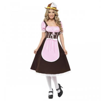 Smiffys Vestido longo de fantasia de taverna para mulheres/senhoras