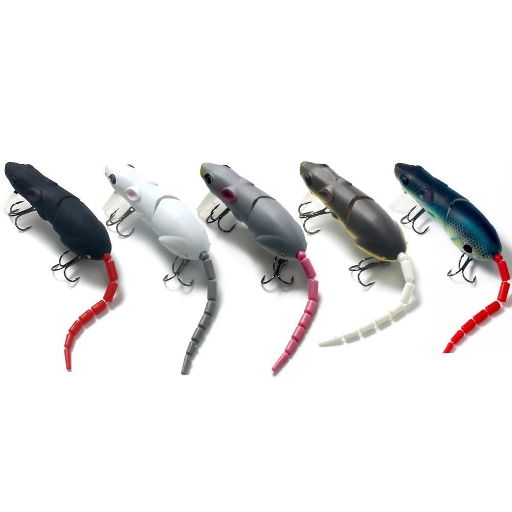 Esca artificiale a forma di topo da 15,5 cm, in plastica, per la pesca di lucci. Esca artificiale a forma di topo, crankbait, ideale per la pesca di lucci.