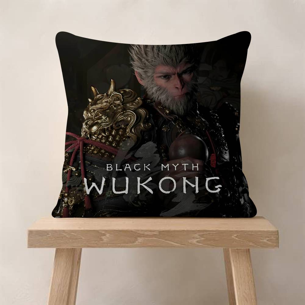 Game Black Myth Wukong Pillow Anime Pillow Sofa Bed Head Pillow Cover Cushion Cover Fashion 30x30 40x40 45*45cm