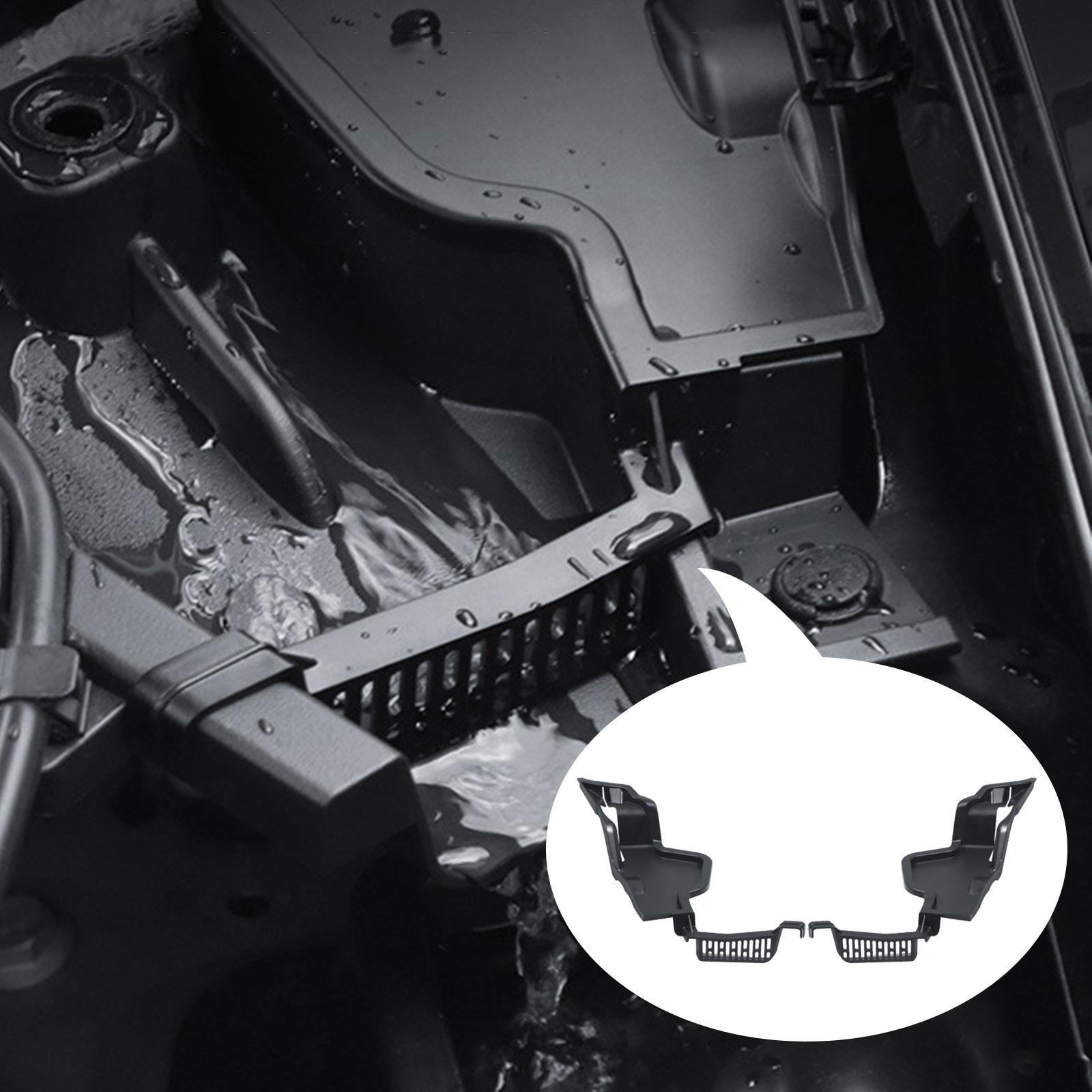 

2Pcs Front Trunk Engine Cabin Drainage Channels Anti Blocking Vent Covers/ Directly Replace for