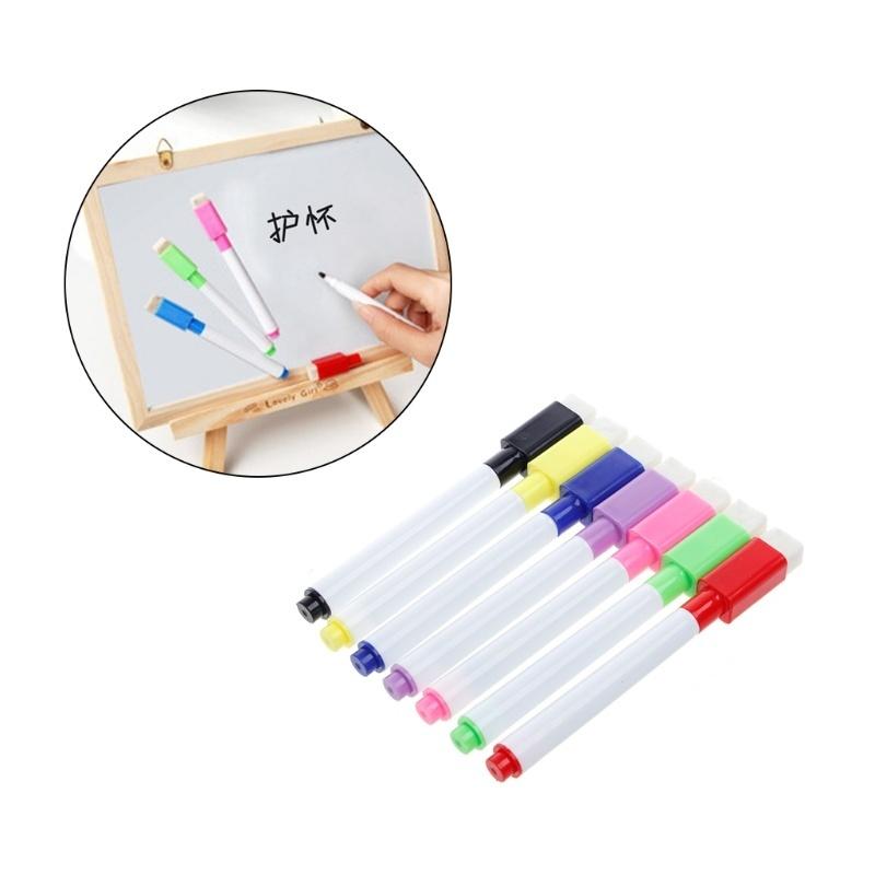8PC/Lot Colorful Erasable Magnetic Whiteboard Pen White Board Markers  for Kids Gift School Classroom