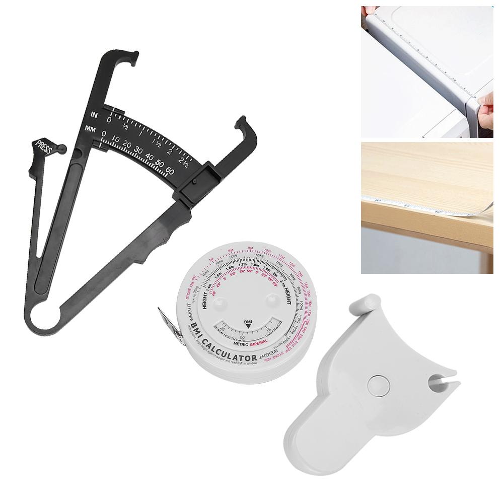 Body Fat Tester Retractable Waist Measuring Tape BMI Measuring Tool Weight Loss Caliper