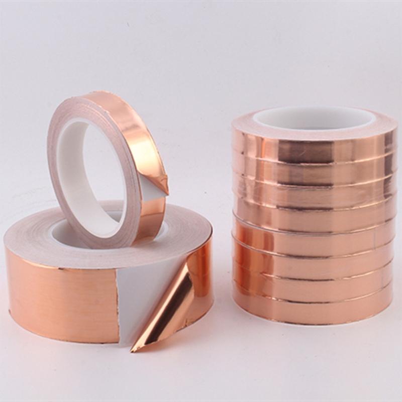 20m Copper Foil Tape Single Sided Conductive Adhesive for Crafts Repair Paper Circuits EMI Shielding Grounding Guitars