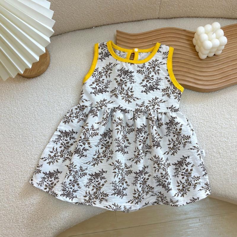 Fashion Printed Sleeveless Girls Dress Newborn Princess Dress Baby Girls Clothes Baby Girl Leisure Dress Baby Clothing