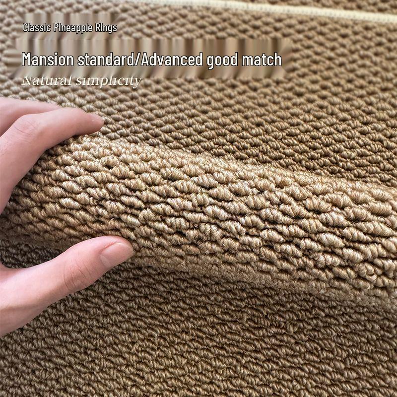 Large Japanese-Style Faux Jute Pineapple Rug for Bathroom, Living Room, and Entryway