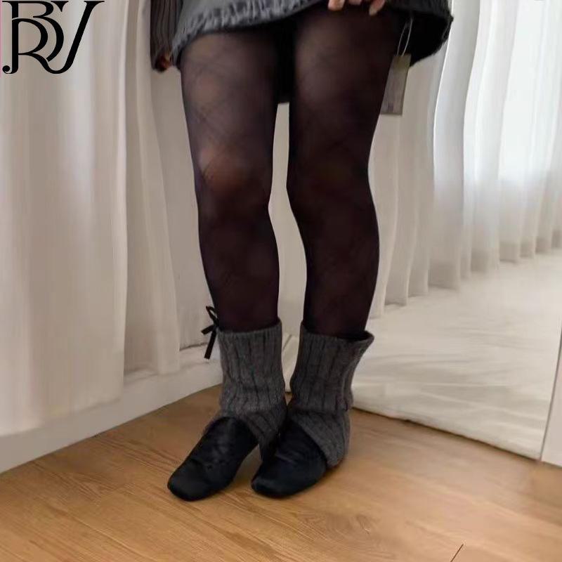Women's Large JK Sweet Style Black Rhombus Bottoming Stockings for Spring, Autumn, and Winter - All-Match Lolita Socks