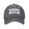 The Office TV Show Dunder Mifflin Bonés de beisebol de papel vintage envelhecido jeans lavado snapback boné estilo unissex ao ar livre