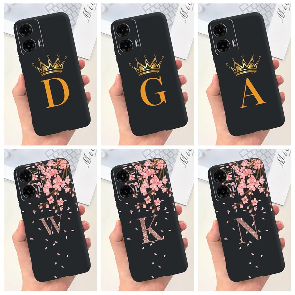 For Motorola Moto G35 5G Case G 35 Cover Cute Crown Letters Soft Silicone Back Cover For Moto G35 2024 Phone Case MotoG35 Fundas