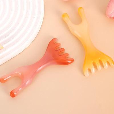 Head Scalping Massage Tool Comb For Hair Head Face Eye Neck Plastic Body Guasha Tool Relieve Stres Promote Lymphatic Circulation