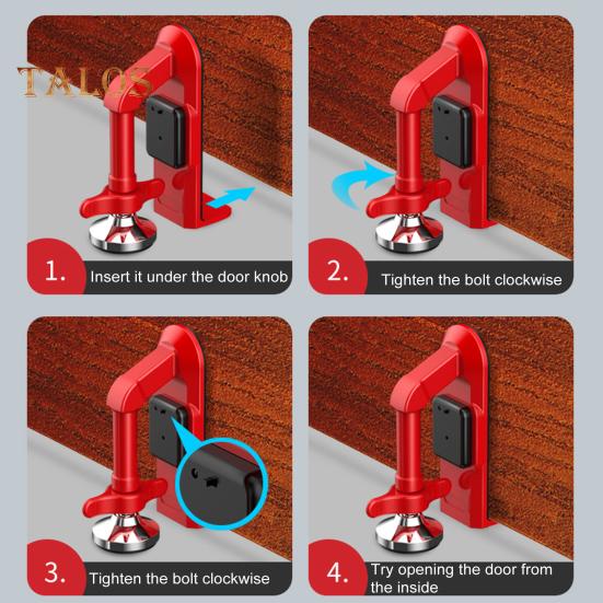 Portable Alarm Door Stopper Home Apartment Hotel Travel Security Door Lock Women Personal Protection Anti-Theft Door Lockdown Security Device